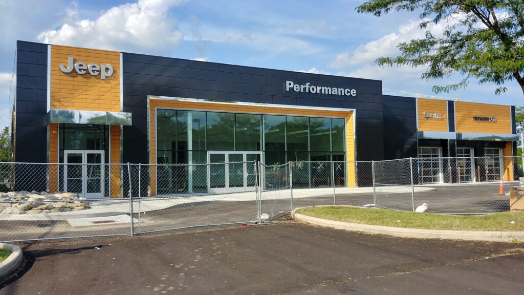 Jeep dealership metal facades